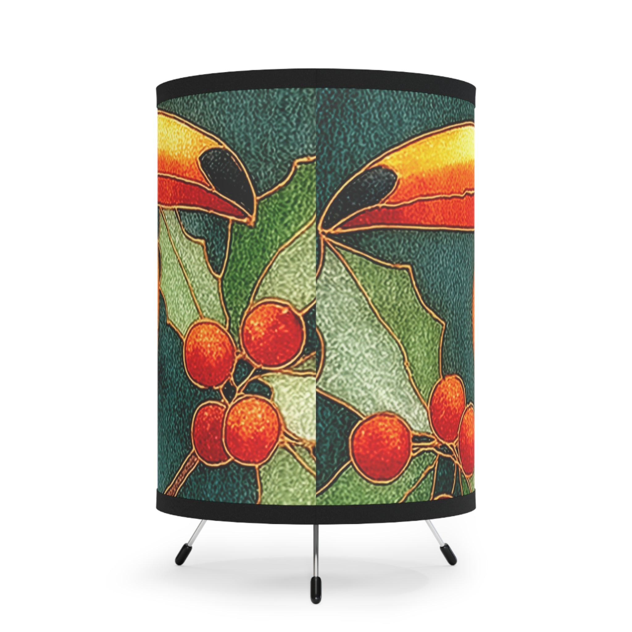 Tropical Toucan Tripod Lamp — Printed Shade Lamp with Vibrant Bird Art