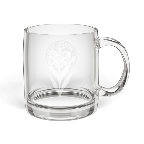 Engraved Glass Coffee Mug — "Cold Brew with Class" 12.25oz