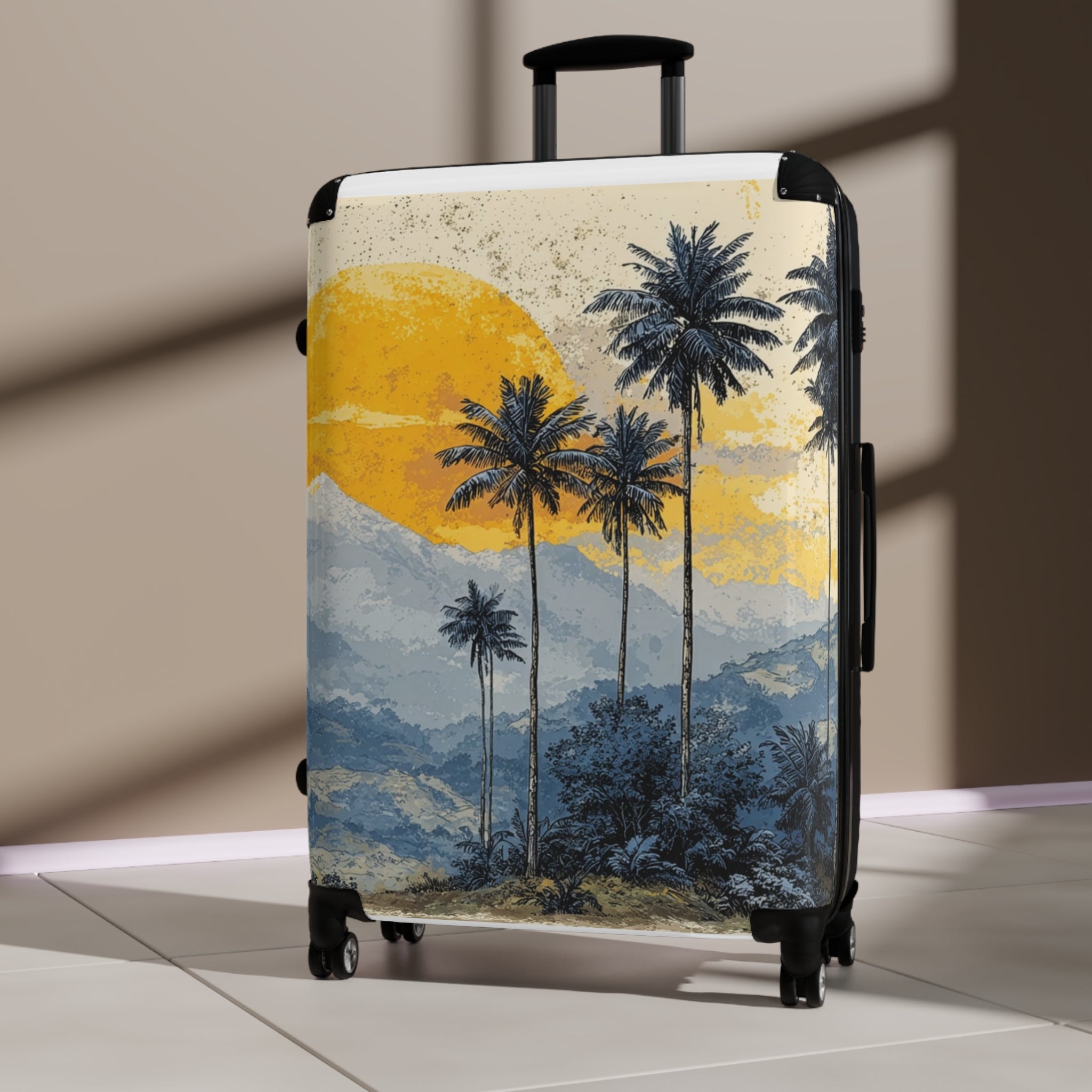 Travel Suitcase — Sunset Over Mountain Palms: 'Travel in Style'