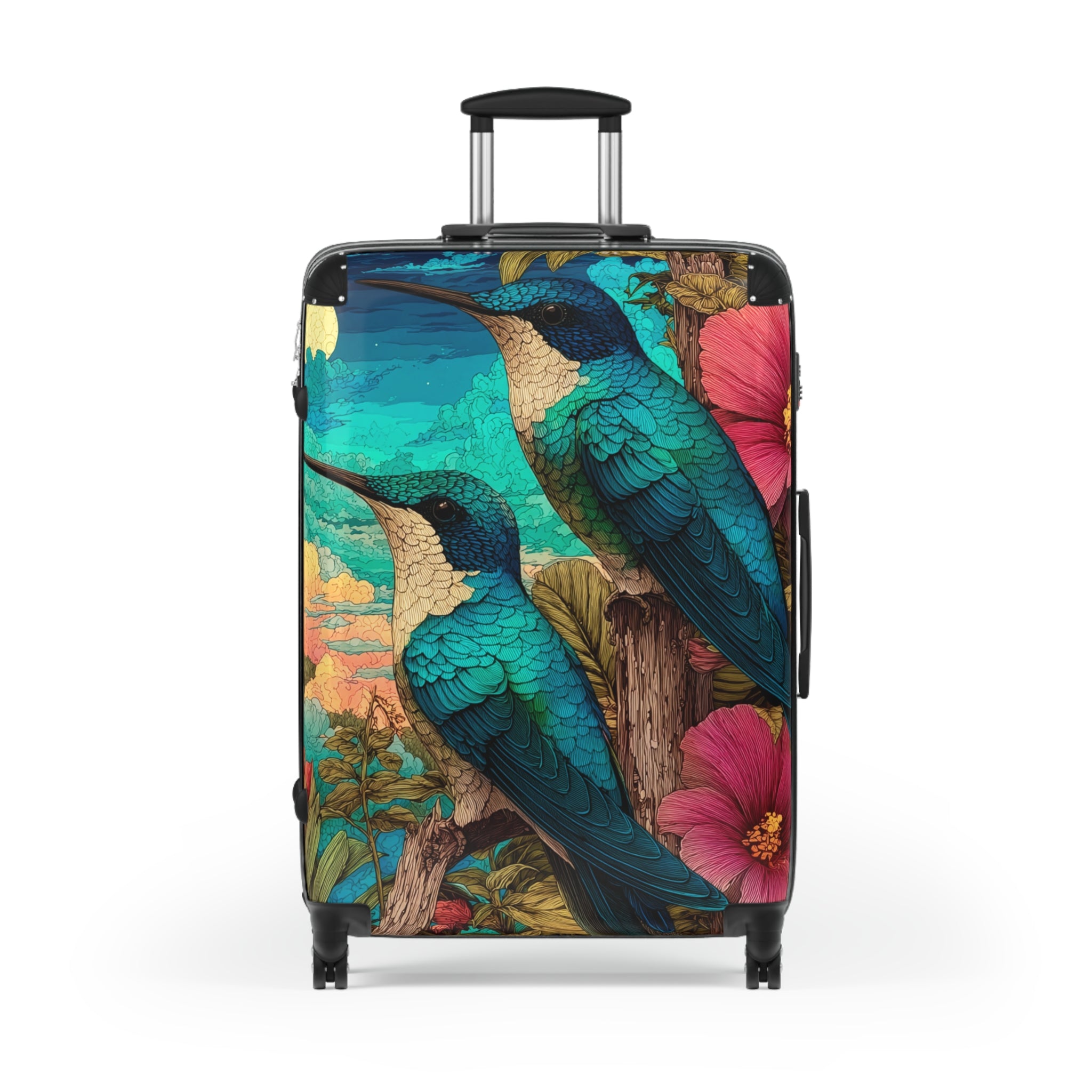 Hummingbird Paradise Carry-On Suitcase – Tropical Bird Luggage Cover Design